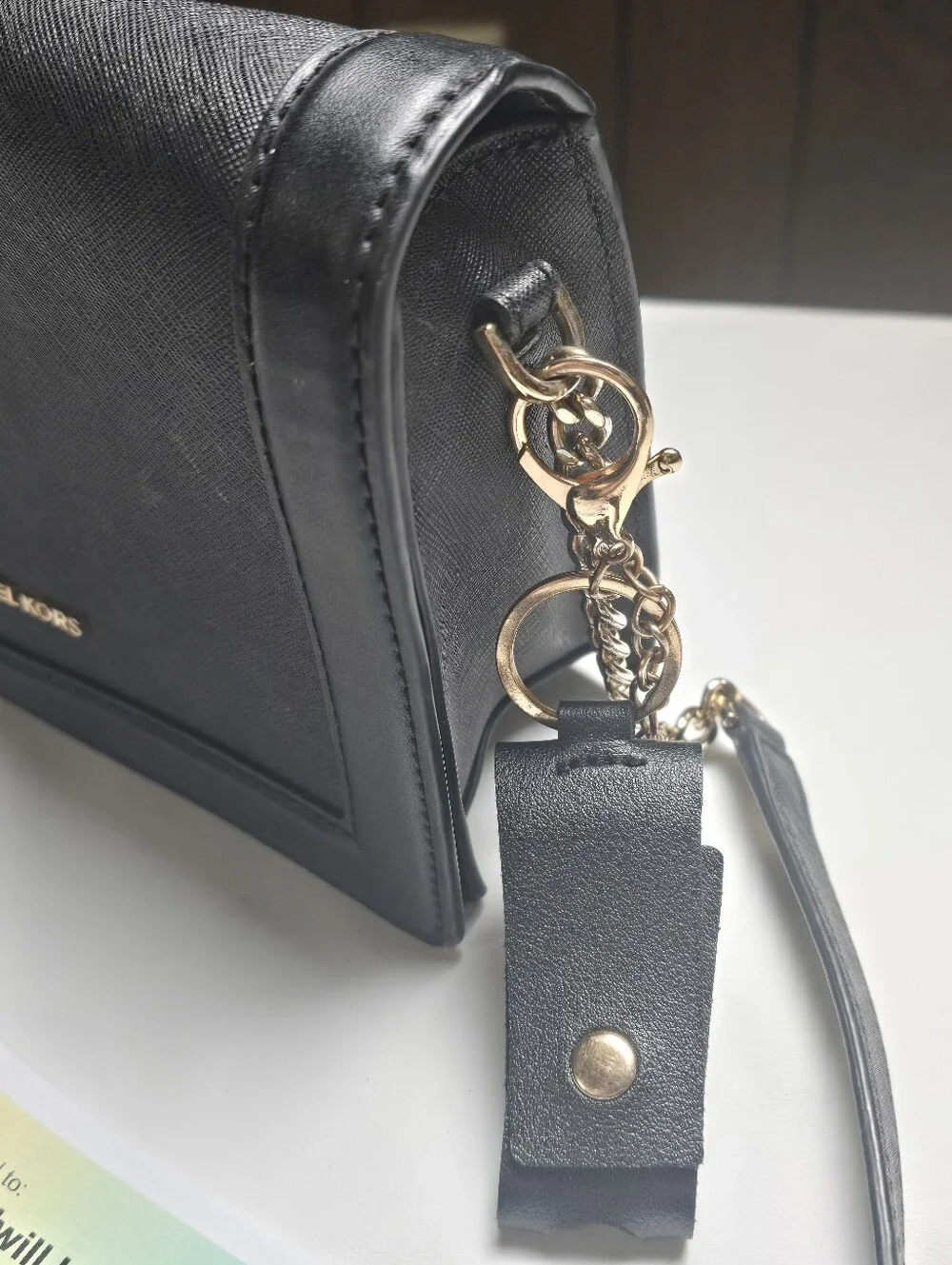 Michael Kors Black Crossbody Wallet W/COA